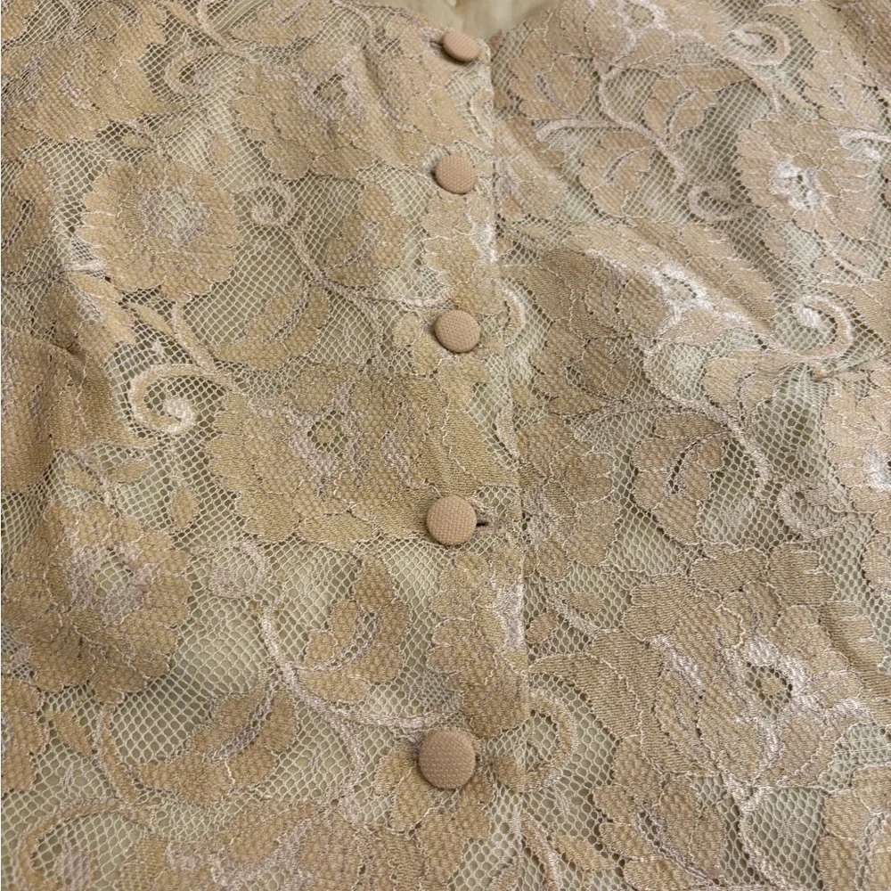 Vintage Made in Italy Vest Lace Size Large - Picture 2 of 12